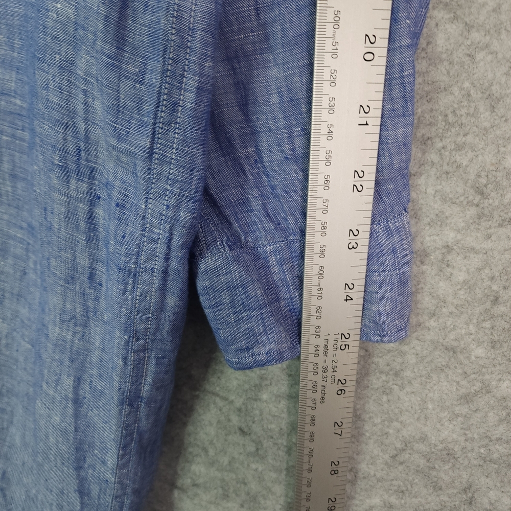 Frank & Eileen Rory Famous Blue Lived-in Linen Maxi Dress - Picture 9 of 10